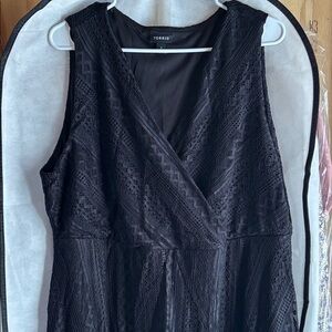 Torrid Black Textured Midi Dress size 2 plus